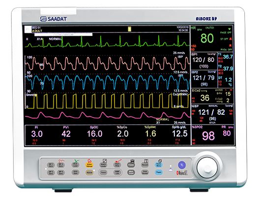 دستگاه مانیتورینگ قلبی بیمارستانی سعادت مدل ALBORZ B9 | می مد