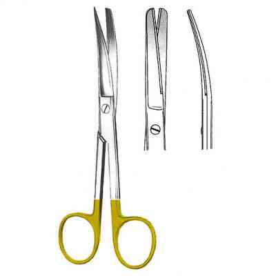 قیچی جراحی دسته طلایی استاندارد خمیده و صاف | می مد