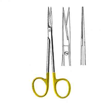 قیچی جراحی دسته طلایی آیریس مدل دو سر تیز Iris | می مد