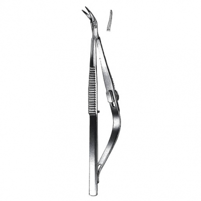قیچی قرنیه تروتمن کاستروویجو مدل دو سر کند | خمیده به راست و چپ