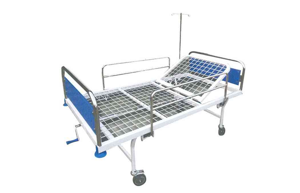 تخت بیمار فلزی خانگی 1 شکن مکانیکی