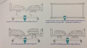 تخت بستری3 شکن برقی متحرک سه موتوره (VIP) | می مد