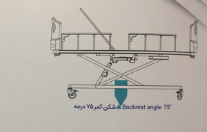 تخت بستری بیمارستانی 3 شکن برقی | می مد