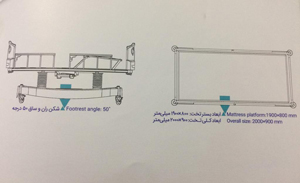 تخت بستری بیمارستانی دو موتوره الکتریکی | می مد