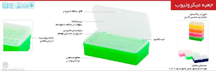 جعبه میکروتیوب مدل پلی پروپیلن | می مد