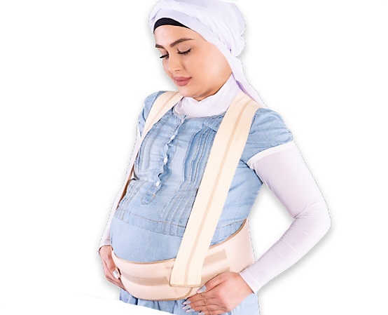 شکم بند طبی مدل دوران بارداری با بند شانه‌ای | می مد