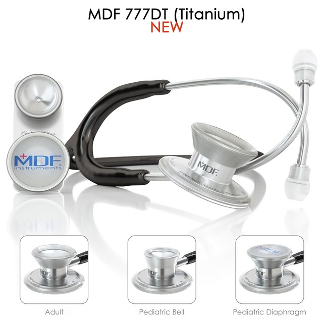 گوشی پزشکی بزرگسال و اطفال تیتانیوم مدل MDF 777 DT | می مد