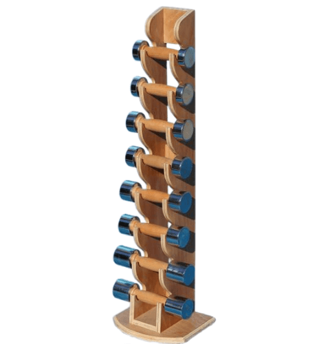 دمبل فیزیوتراپی مدل پایه چوبی
