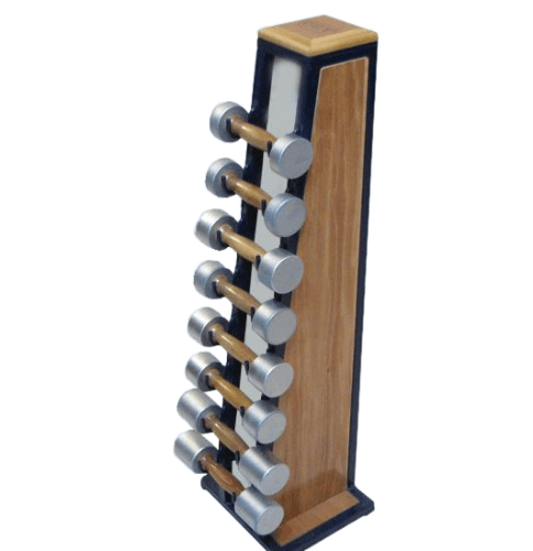 دمبل فیزیوتراپی مدل پایه چوب و فلز