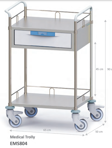 ترالی ecg یک کشو EMS 804