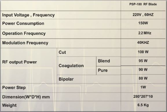 دستگاه الکتروسرجری مدل psp-100 RF Blade | می مد