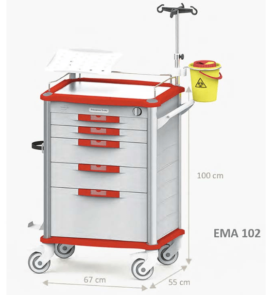 ترالی اورژانس مدل EMA102 | می مد